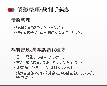 債務整理･裁判手続き